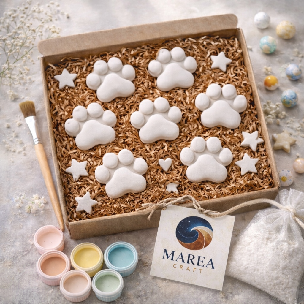 Kit de Yeso para Pintar Huellita 🐾 | Manualidades para Niños